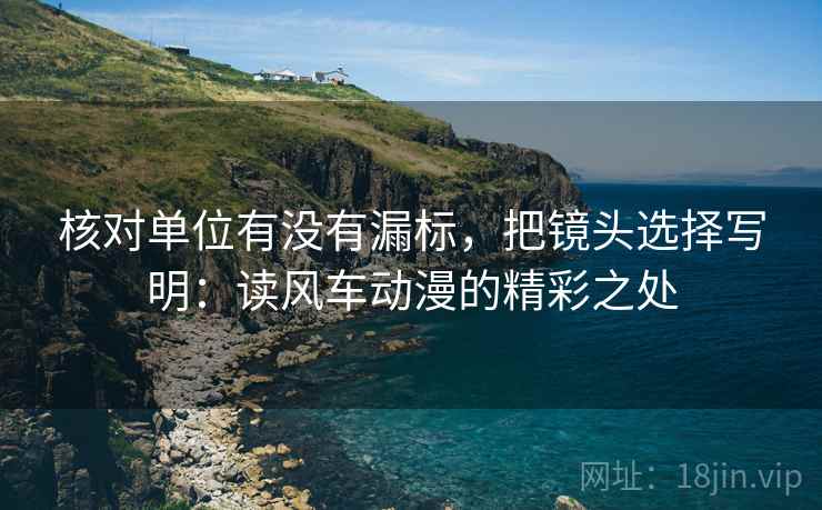 核对单位有没有漏标，把镜头选择写明：读风车动漫的精彩之处