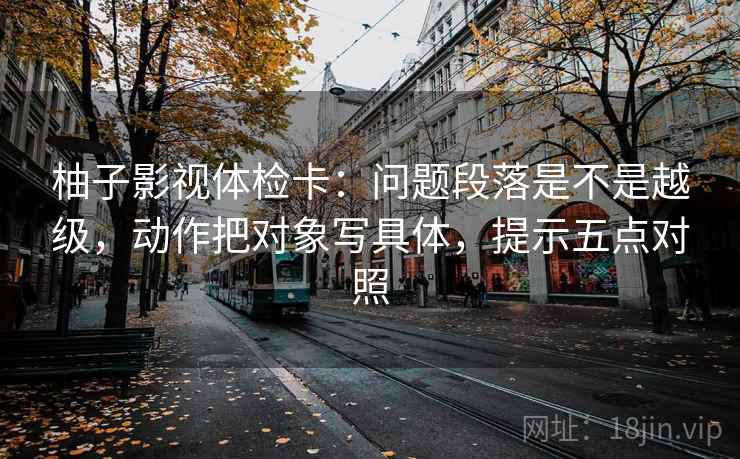 柚子影视体检卡：问题段落是不是越级，动作把对象写具体，提示五点对照